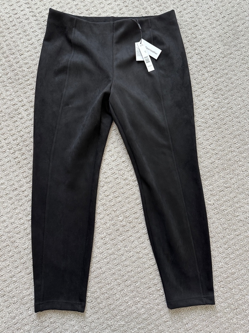 Black faux leather legging xl
